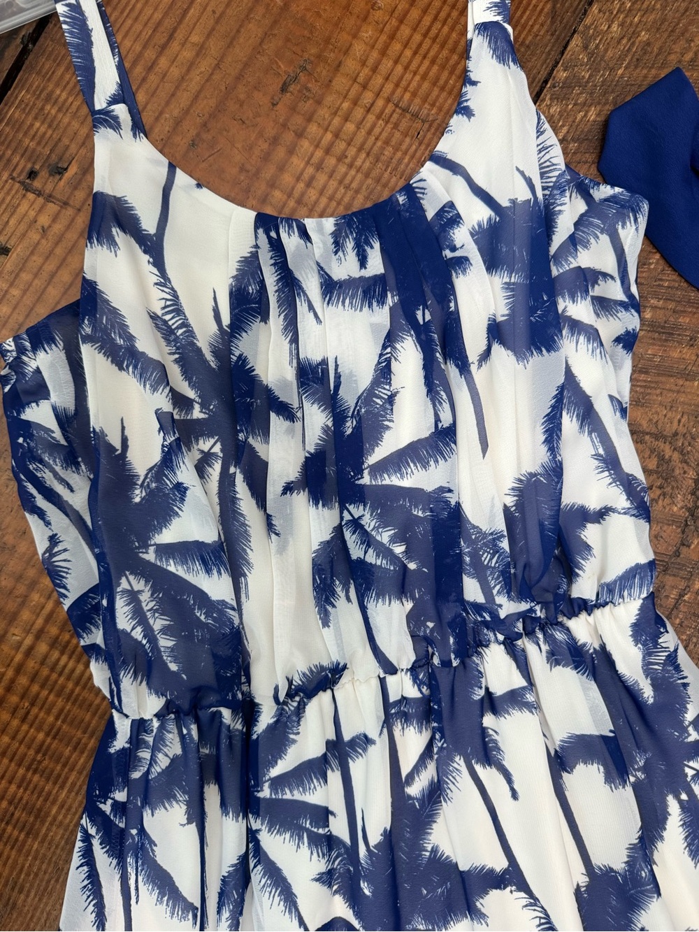 Eliza J Royal & White Dress Size 6 - Picture 4 of 4